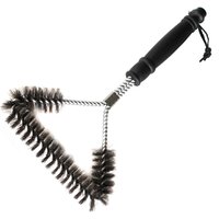 SANTOS Grillbürste | dreieckig | Edelstahl 30 cm SANTOS Grillbürste | dreieckig | Edelstahl 30 cm