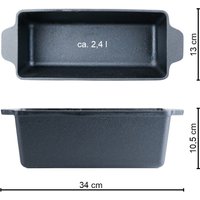 SANTOS Kastenform K4 mit Deckel | aus Gusseisen | 34 x 13 cm SANTOS Kastenform K4 mit Deckel | aus Gusseisen | 34 x 13 cm