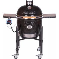 Monolith Classic BBQ Guru Pro 2.0 inkl. Gestell & Seitentische | Schwarz Monolith Classic BBQ Guru Pro 2.0 inkl. Gestell & Seitentische | Schwarz