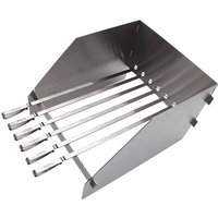 SANTOS Windschild für Seitenbrenner der SANTOS S-Serie | E-Serie & P-618 mit XXL Spießen | Edelstahl SANTOS Windschild für Seitenbrenner der SANTOS S-Serie | E-Serie & P-618 mit XXL Spießen | Edelstahl