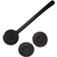 SANTOS runde Grillbürste | inklusive 2 Ersatzpads SANTOS runde Grillbürste | inklusive 2 Ersatzpads