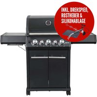 SANTOS Gasgrill S-318 | Seiten- & Heckbrenner | All Black inkl. Zubehör | Firmenbundle SANTOS Gasgrill S-318 | Seiten- & Heckbrenner | All Black inkl. Zubehör | Firmenbundle