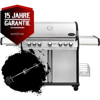 SANTOS S-518 Pro Edelstahl | Seiten- & Heckbrenner | inkl. Drehspieß SANTOS S-518 Pro Edelstahl | Seiten- & Heckbrenner | inkl. Drehspieß