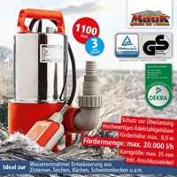 MAUK Schmutzwasser-Tauchpumpe INOX 1100 W