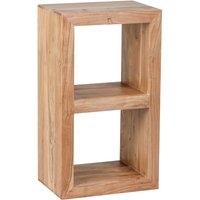 Wohnling Akazie Standregal Massiv 88 cm mit 2 Böden Massivholz