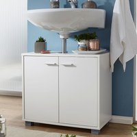 Wohnling Bad Waschbecken Unterschrank 60 x 55 x 30 cm 2 Türen weiß