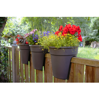 KHW KHW Geländerblumentopf Flowerclip, 3er Set, anthrazit