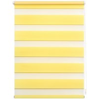 Lichtblick Duo-Rollo Klemmfix, ohne Bohren - Gelb, 60 cm x 150 cm (B x L)
