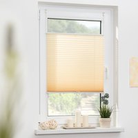 Lichtblick Plissee Klemmfix, ohne Bohren, verspannt - Creme, 75 cm x 130 cm (B x L)