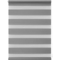 Lichtblick Duo-Rollo Klemmfix, ohne Bohren - Grau, 70 cm x 150 cm (B x L)