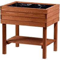 dobar Hochbeet inkl. Pflanzfolie, braun