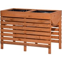 dobar Hochbeet inkl. Pflanzfolie, braun, Gr.XL