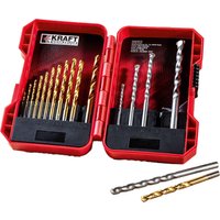 KRAFT WERKZEUGE HSS Kombibohrer-Set 17tlg.