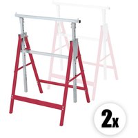 KRAFT WERKZEUGE Arbeitsbock höhenverstellbar, 2er Set, je Bock 200 kg Traglast