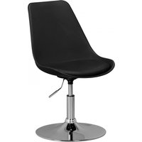 Amstyle KORSIKA | Drehsessel Esszimmerstuhl Kunstleder Schwarz | Drehstuhl höhenverstellbar