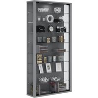 VCM Wandvitrine "Vitrosa Maxi" - ohne Beleuchtung Silber