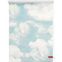 Lichtblick Rollo Klemmfix, ohne Bohren, blickdicht, Wolken - Blau, 120 x 150 cm (B x L)