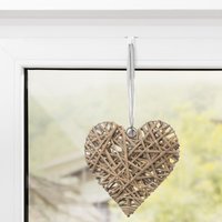 Lichtblick Fensterhaken für Dekoration, Klemmfix, ohne Bohren, 10 Stück, Weiß, 2,0 cm x 3 cm (B x L)