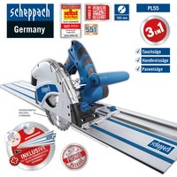 Scheppach Elektro-Tauchsäge PL55 mit 2. Führungsschiene und Zubehör