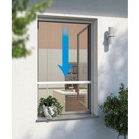 Windhager Powertec Alu-Insektenschutz Fenster Rollo 130 x 160, Weiss