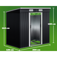 Casaria Deuba Gerätehaus Metall verzinkt 3,35m³