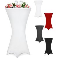Casaria Deuba Stehtisch Husse 70 weiß