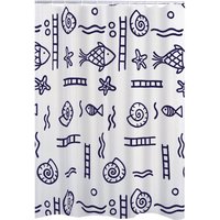 Ridder Duschvorhang Textil 240x180 cm Neptun blau
