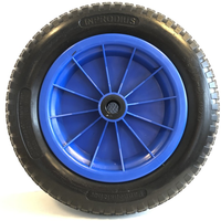 KRAFT WERKZEUGE Schubkarrenrad "pannensicher", Rad schwarz/ Felge blau