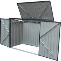 50NRTH Metall Mülltonnenbox und Aufbewahrungsbox 5x3 dunkelgrau