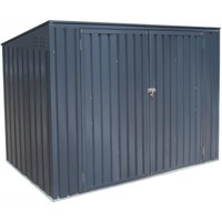 50NRTH Metall Mülltonnenbox und Aufbewahrungsbox 7x3 dunkelgrau