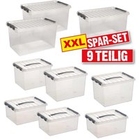 BRB Klarsicht-Boxen-Set aus Polypropylen, 9-teilig