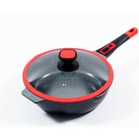 KING Click-Grip Bratpfanne Aluguss mit Keramikbeschichtung Ø24cm mit Glasdeckel