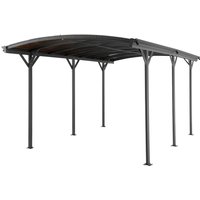 POWERTEC GARDEN Design Carport aus Aluminium ca. 505 x 300 x 192/219 cm - Anthrazit