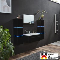 Home Deluxe Badmöbel WANGEROOGE BIG 80 cm XL - schwarz