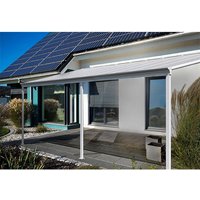 Home Deluxe Terrassenüberdachung SOLIS mit UV-Schutz, ca. 495 x 303 x 226 / 278 cm – Weiß
