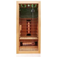 Dewello Infrarotkabine MILTON 90x90 cm, 4 Vollspektrumstrahler, 1 Person