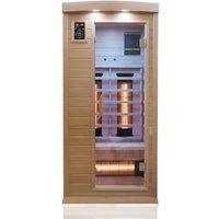 Dewello Infrarotkabine PIERSON 90x90 cm, 3 Vollspektrumstrahler, 1 Person