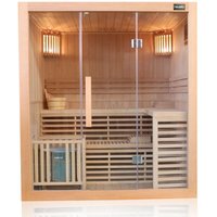 Dewello Finnische Sauna SARNIA 180cm x 140cm x 200cm