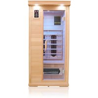 Dewello Infrarotkabine WINDSOR 90x90 cm, 4 Keramikstrahler, 1 Person