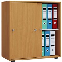 VCM Büroschrank Lona L mit Schiebetüren Buche