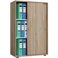 VCM Büroschrank Lona XL mit Schiebetüren Sonoma-Eiche