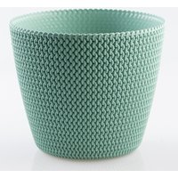 POWERTEC GARDEN Blumentopf in Strickoptik, ca. 11,5 Liter - Grün