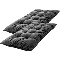 BELLA CASA Chillkissen 2er Pack, ca. 70 x 120 cm, Anthrazit