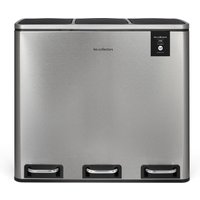 Les Collectors Mülleimer 3 Fächer 54L N°982 Silber