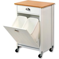 Kesper Küchenwagen mit Mülltrennsystem mit Bambusdekor