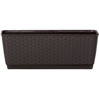 Protanic 2er-Set Pflanzkasten-Komplettset - ca. 49 x 17 x 17 cm - Dunkelbraun