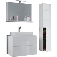 VCM Badblock Lendas L 80cm Unterschrank + Spiegel + 1 Seitenschrank