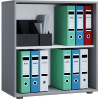 VCM Büroregal Lona 2-Fach ohne Türen grau