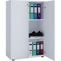 VCM Büroschrank Lona 3-Fach mit Drehtüren weiß