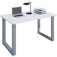 VCM Schreibtisch Lona 80x50 U-Fußgestell weiß/silber